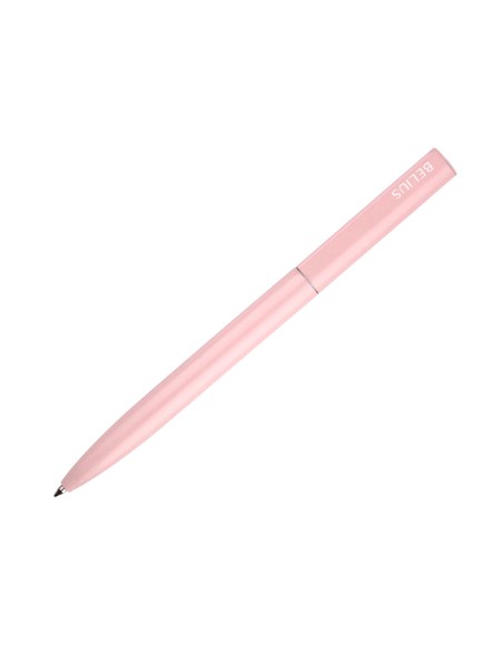 Boligrafo belius rocket b aluminio color minimalista rosa tinta azul caja cilindrica