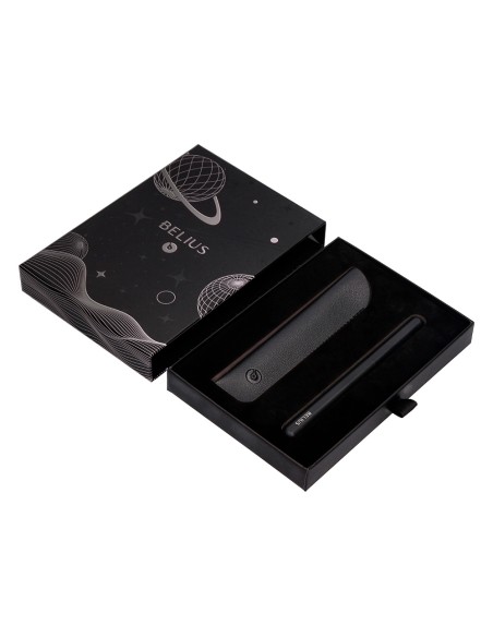 Roller y funda de similpiel belius space b color minimalista negro tinta azul caja de diseño