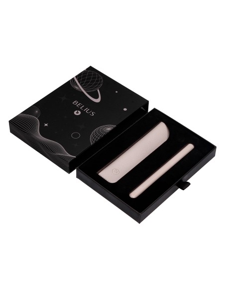 Roller y funda de similpiel belius space b color minimalista gris tinta azul caja de diseño