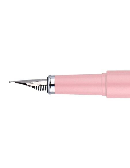 Pluma y funda de similpiel belius space b color minimalista rosa tinta azul caja de diseño