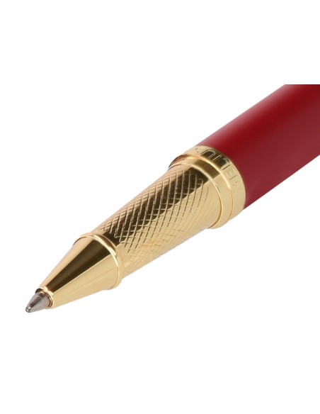 Boligrafo y estuche belius soiree color art deco granate y dorado tinta azul caja de diseño