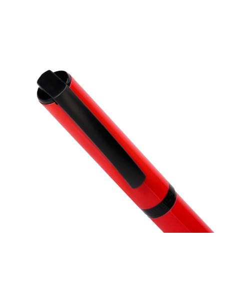 Boligrafo belius turbo aluminio color rojo y negro tinta azul caja de diseño