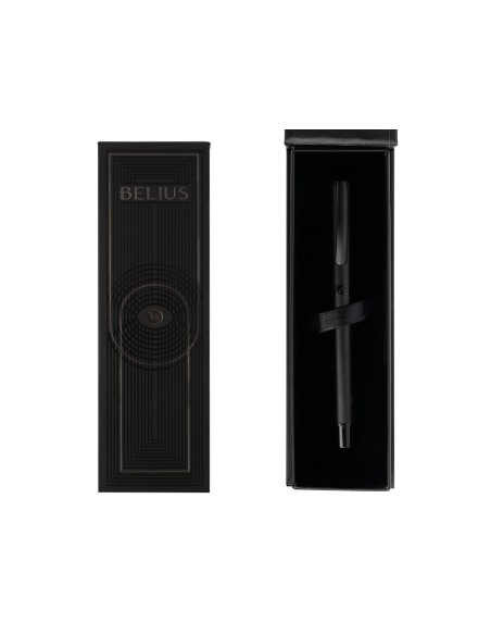 Roller belius turbo aluminio color negro tinta azul caja de diseño