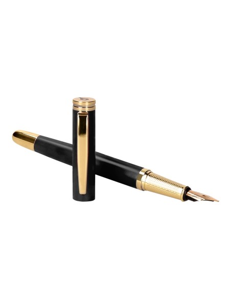 Pluma y estuche cuero belius passion dor...