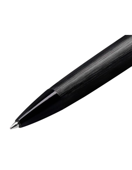 Boligrafo belius origen 1995 aluminio textura cepillada color negro tinta azul caja de diseño