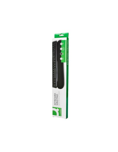Reposamuñecas q-connect memory foam para teclado color negro 460x85x25 mm