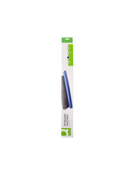 Reposamuñecas q-connect de gel para teclado color azul 525x58x17 mm