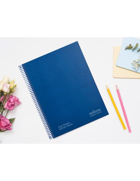 Cuaderno espiral navigator a4 tapa dura 80h...