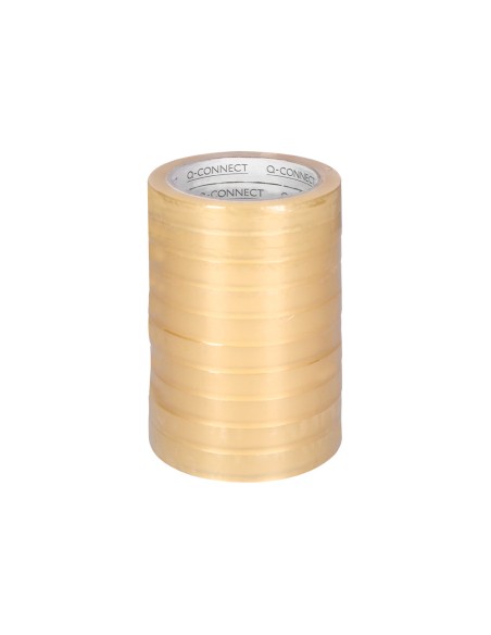 Cinta adhesiva q-connect transparente 66 mt x 15 mm
