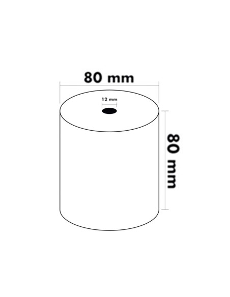 Rollo sumadora termico q-connect 80 mm ancho x...