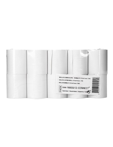 Rollo sumadora termico q-connect 57 mm ancho x...