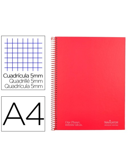Cuaderno espiral navigator a4 micro tapa...