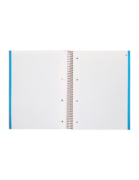 Cuaderno espiral navigator a4 micro tapa forrada 120h 80gr cuadro 5mm 5 bandas 4 taladros color rosa