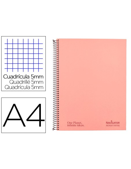 Cuaderno espiral navigator a4 micro tapa...