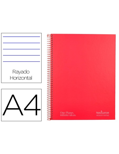 Cuaderno espiral navigator a4 micro tapa...