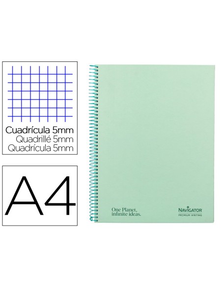 Cuaderno espiral navigator a4 micro tapa...