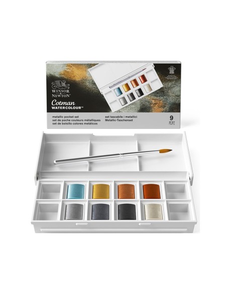 Acuarela winsor&newton caja metalica bolsillo...