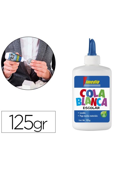 Pegamento cola blanca imedio escolar lavable...