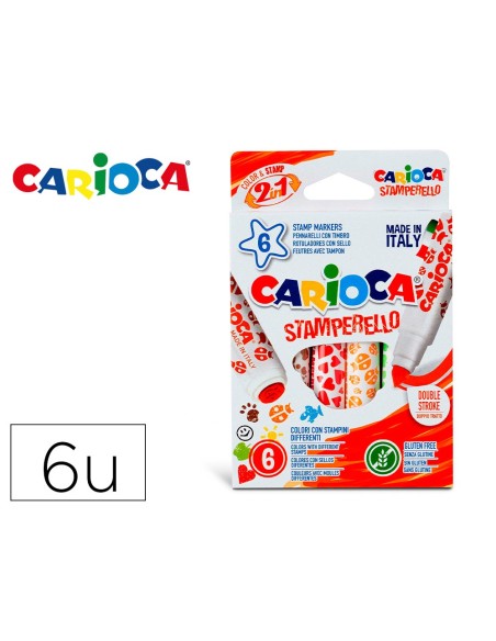 Rotulador carioca stamperello caja 6 unidades...