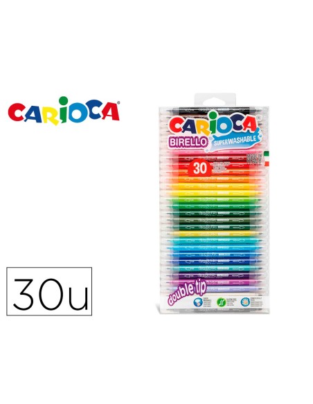 Rotulador carioca birello bipunta bolsa de 30...