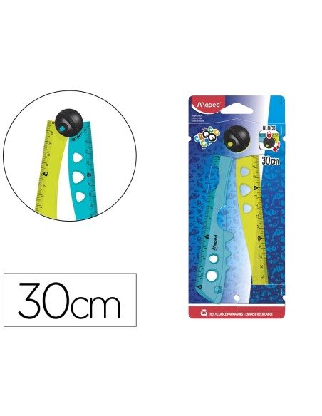 Regla maped plastico plegable croc croc blister...