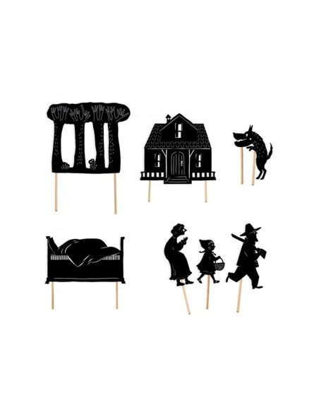 Juego mideer titeres de sombra caperucita roja