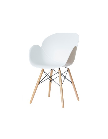 Silla paperflow kiwood pie haya asiento blanco...