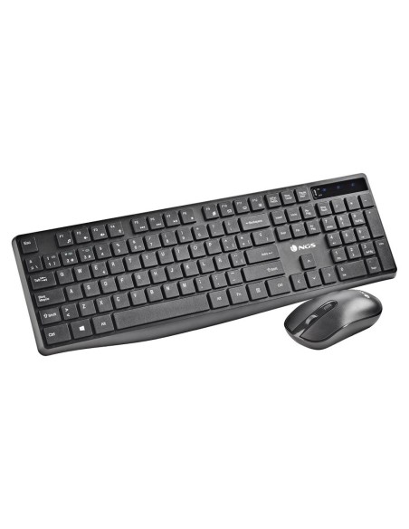 Set teclado y raton ngs hype kit inalambrico color negro