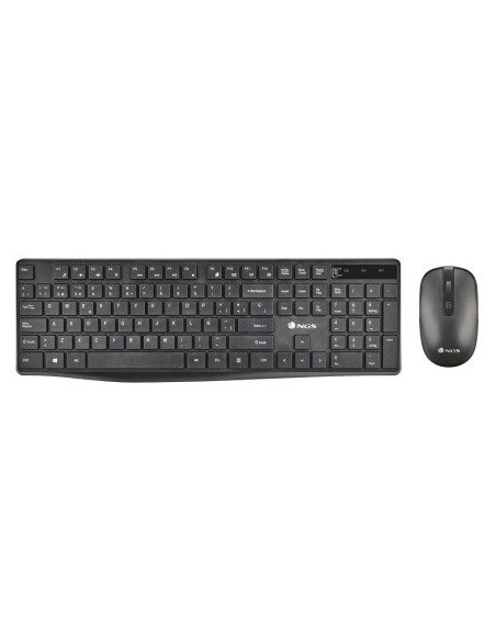 Set teclado y raton ngs hype kit inalambrico color negro