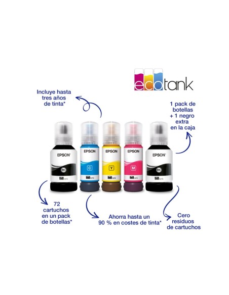 Equipo multifuncion epson ecotank et-4856 tinta 33 ppm escaner copiadora impresora fax bandeja entrada 250 hojas