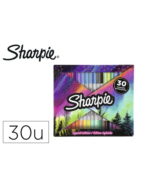 Rotulador sharpie fine blister 30 uds. fold +...
