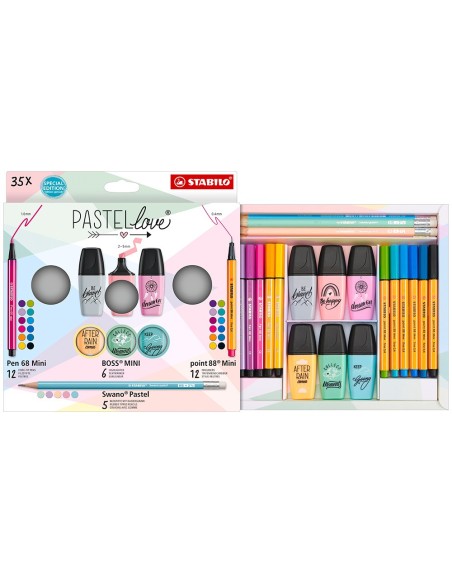 Set stabilo pastel love mini world pen 68 /...