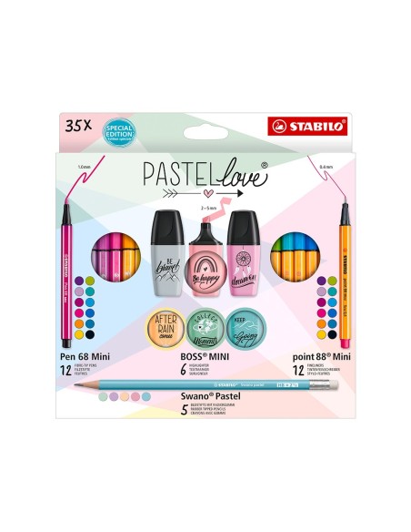 Set stabilo pastel love mini world pen 68 /...