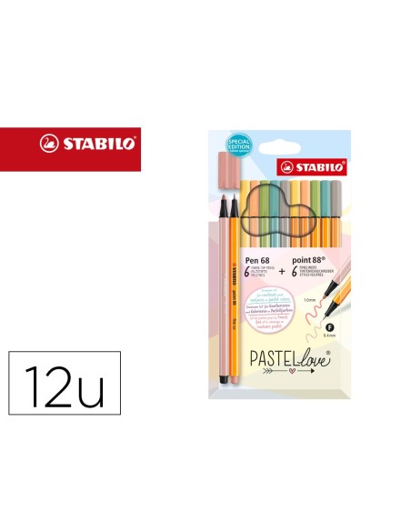 Rotulador stabilo punta de fibra point 88 + pen...