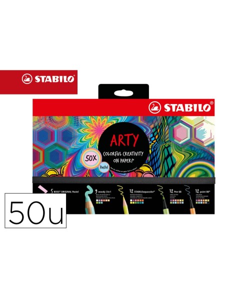 Set stabilo creativo arty line pastel 50...