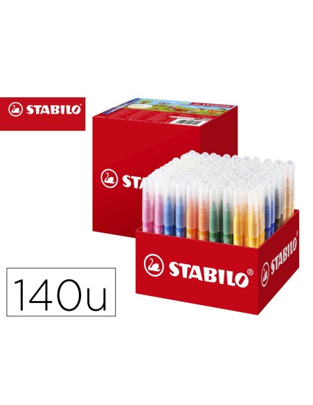 Rotulador stabilo power max school pack de 140...