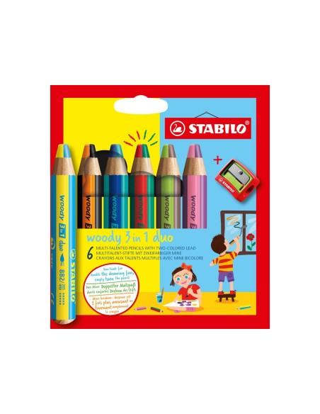 Lapices de colores stabilo woody 3 en 1 duo...