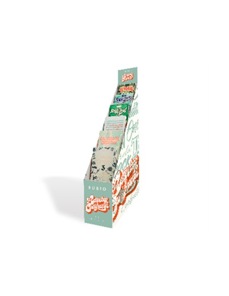 Cuaderno rubio lettering expositor de pie con...