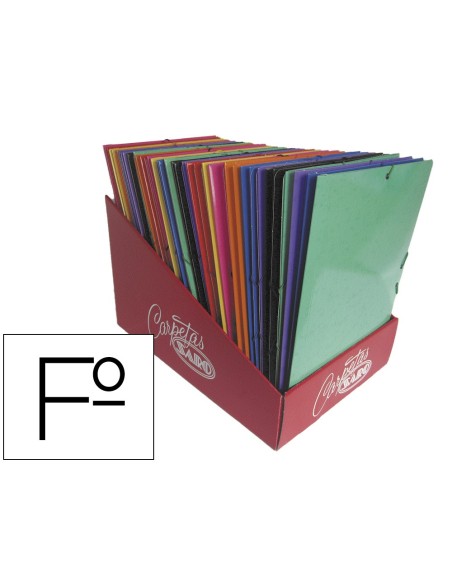 Carpeta gomas solapas saro carton folio colores...
