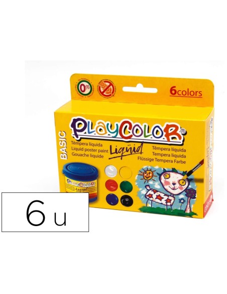Tempera liquida playcolor liquid basic 40 ml...