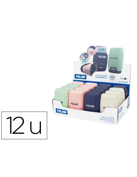 Sacapuntas milan compact serie 1918 plastico 2...