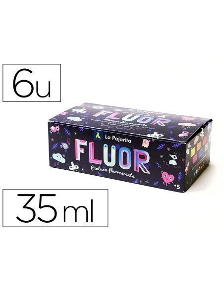 Pintura acrilica la pajarita fluorescente 35 ml...