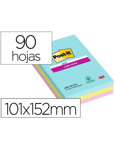 Bloc de notas adhesivas quita y pon post-it...