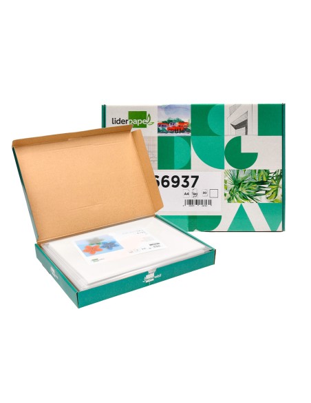 Cartulina liderpapel a4 180g/m2 blanco paquete de 25+5 hojas