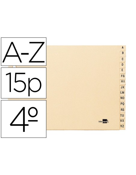 Indice alfabetico liderpapel cartulina para...