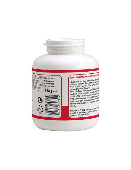 Pegamento cola vinilica pritt blanca bote de 1000 gr