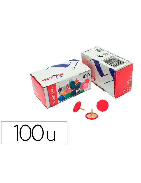 Chincheta lismania office color rojo caja de...