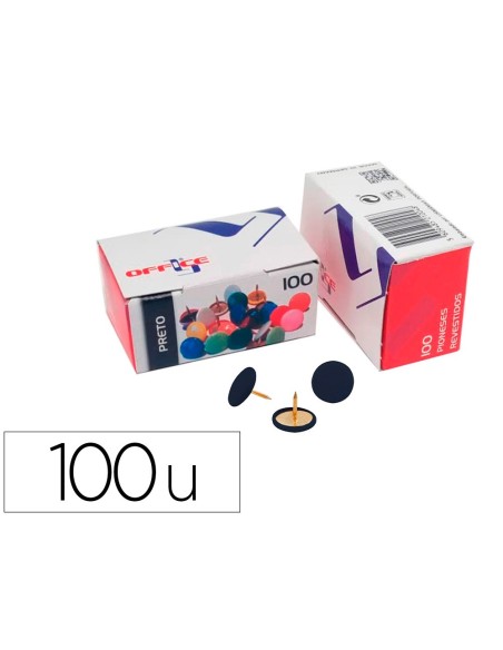 Chincheta lismania office color negro caja de...
