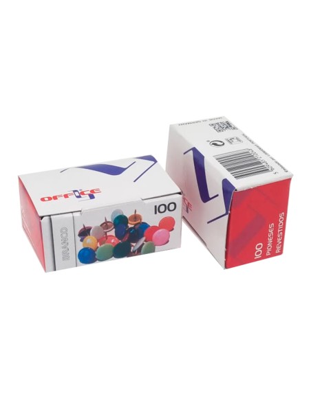 Chincheta lismania office color blanco caja de 100 unidades