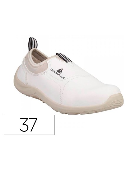 Zapatos de seguridad deltaplus microfibra pu suela pu mono-densidad color blanco talla 37